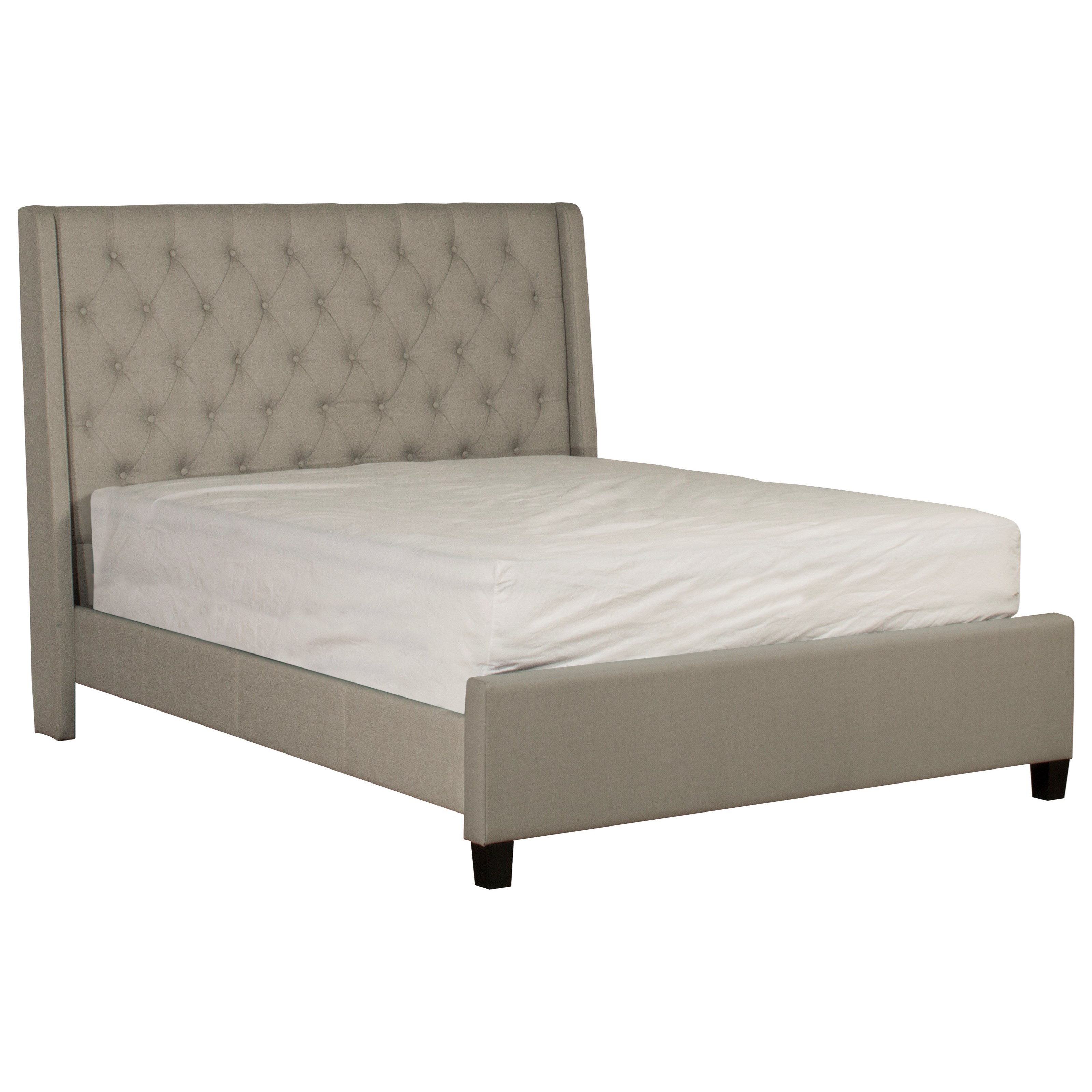 Hillsdale Churchill 2299BQRD Traditional Queen Size Upholstered Bed with Tufting Corner